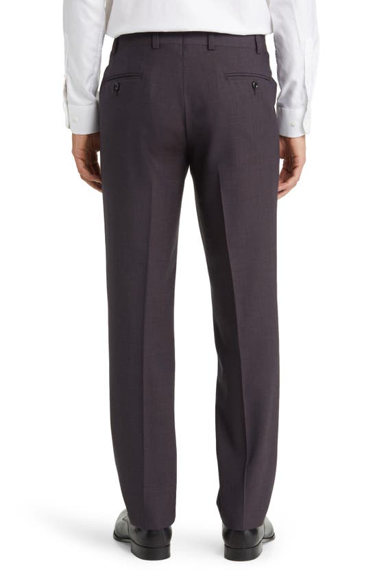 Ted Baker Jerome Soft Constructed Stretch Wool Dress Pants In Berry