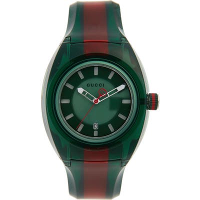 Gucci Sync Transparent Rubber Strap Watch,