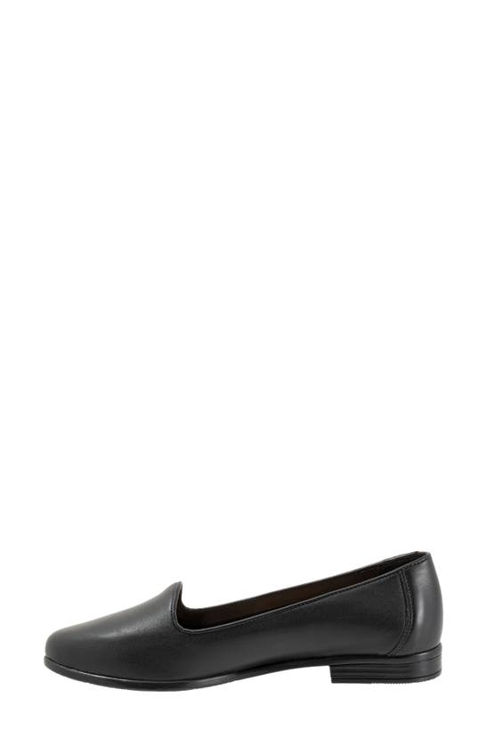 Trotters Womens Solid Flat Shoes In Black