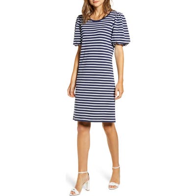 Rachel Parcell Bubble Sleeve T-Shirt Dress, Blue (Nordstrom Exclusive)
