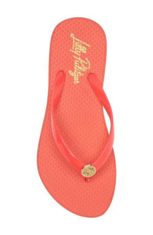 Shop Lilly Pulitzer ® Pool Flip Flop In Mizner Red