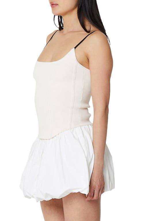 Find Me Now Persephone Corset Knit Tank Top In Cream In Cream