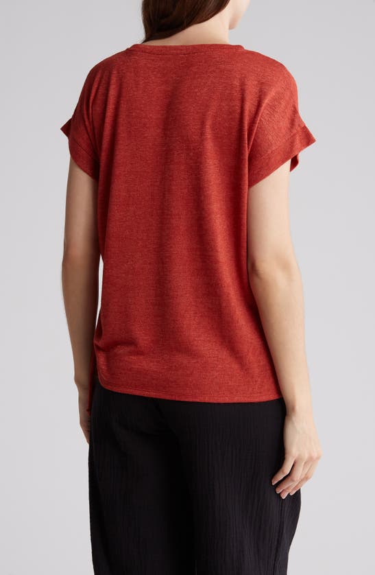Shop Caslon ® Drawstring T-shirt In Red Ochre