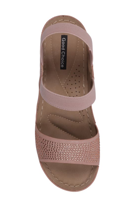 Shop Good Choice New York Tammy Platform Wedge Sandal In Blush