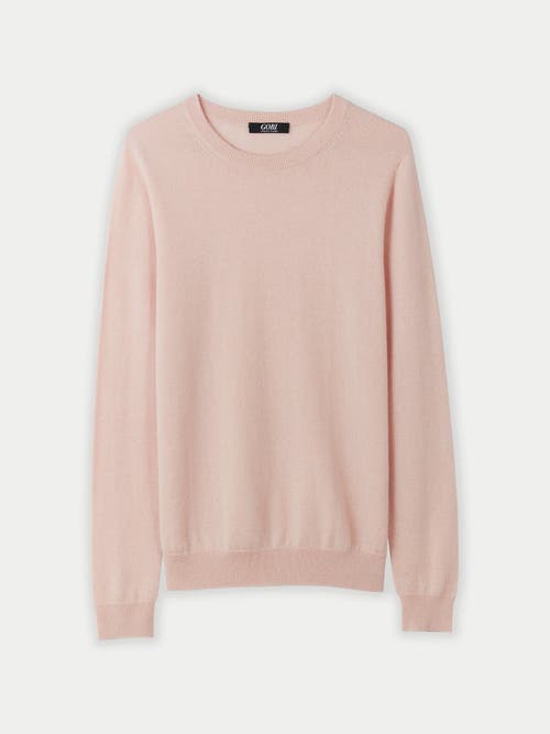 Shop Gobi Cashmere Crew Neck Sweater In Rosewater