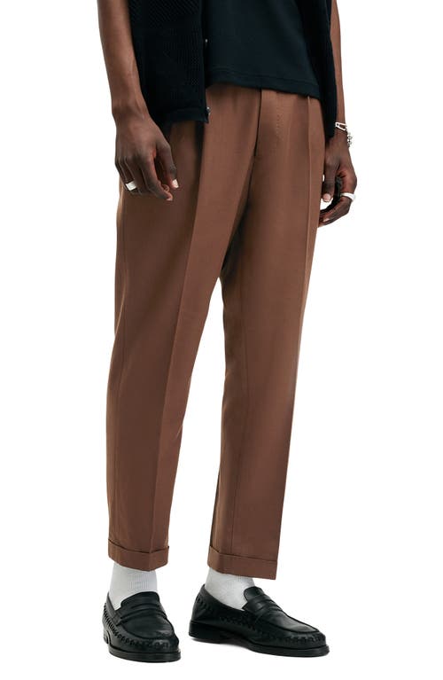 Shop Allsaints Tallis Cotton & Wool Pants In Blunt Brown