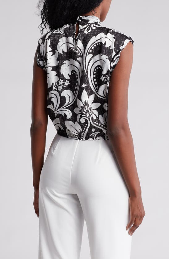 By Design Bloom Cap Sleeve Top In Haiti Floral