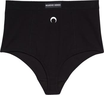 Marine Serre Logo Organic Cotton Rib Briefs | Nordstrom