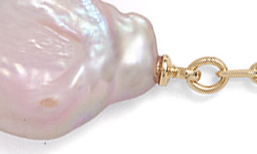 Lady Grey Nova Necklace In Gold/blue Zircon/blush Pearl