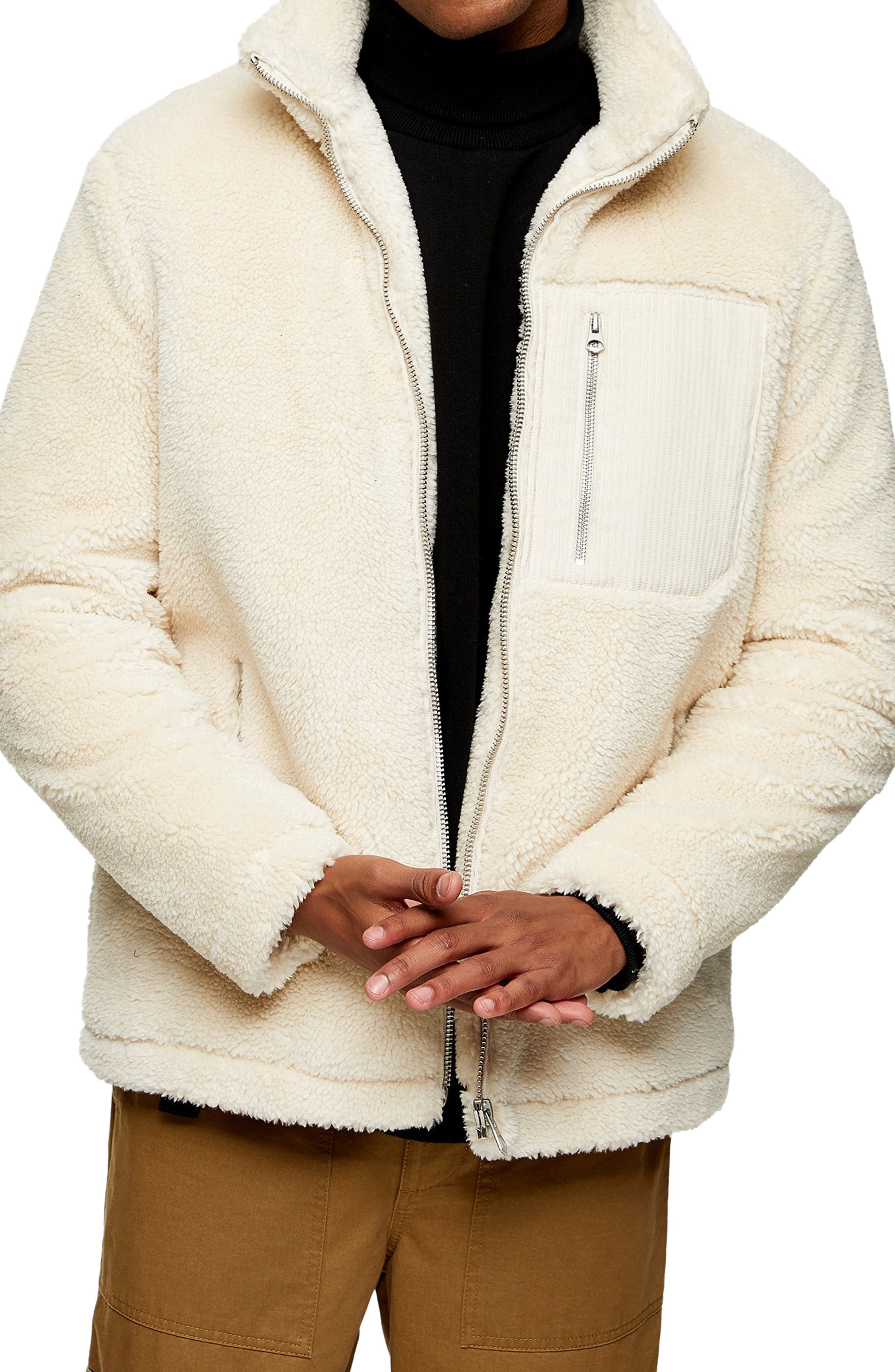 TOPMAN PALMER FAUX FUR JACKET,5059163465596