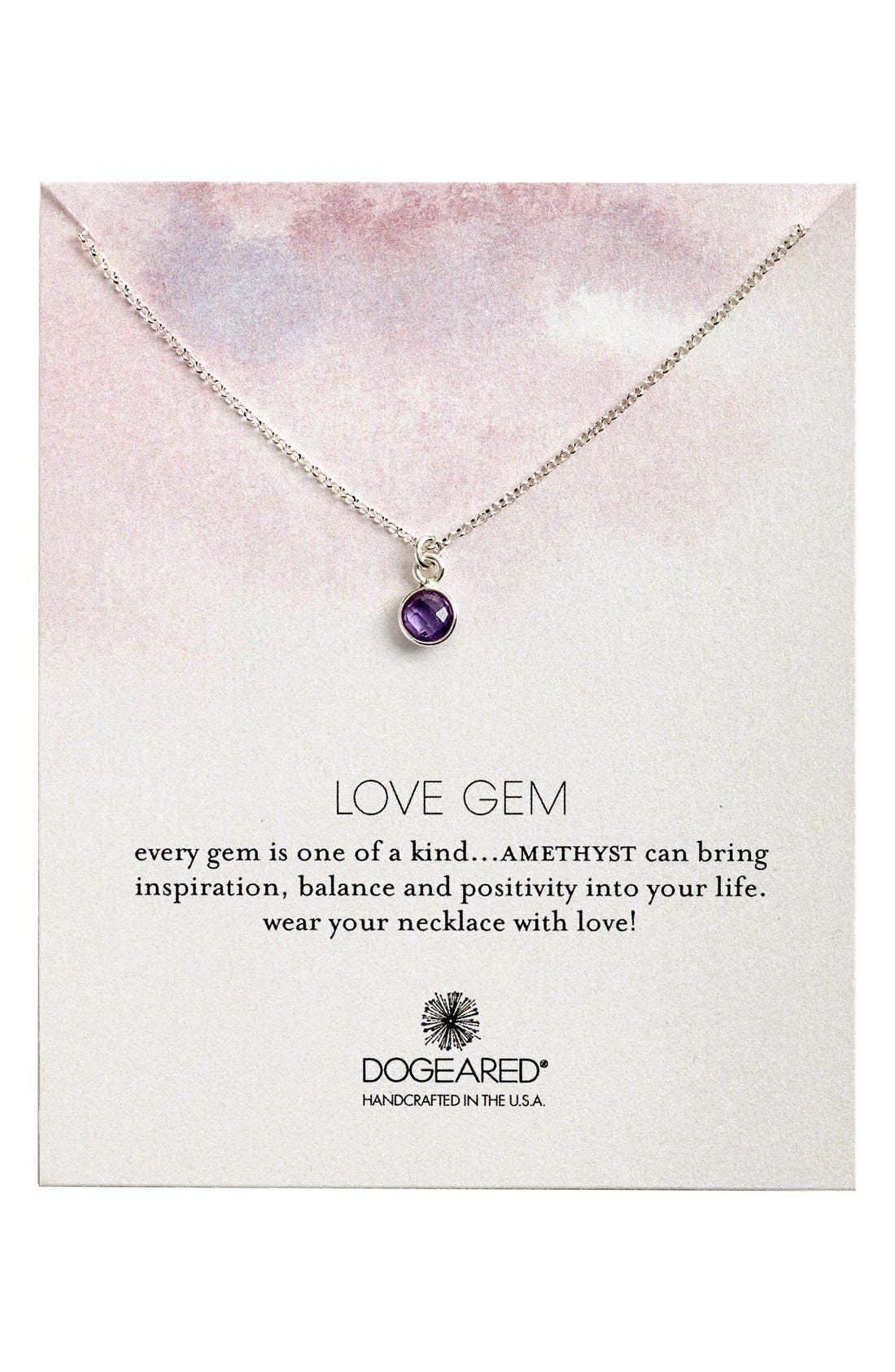 Dogeared 'Love Gem' Semiprecious Stone Pendant Necklace Nordstrom