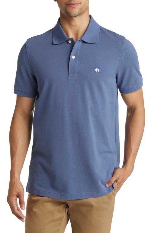 Shop Brooks Brothers Piqué Polo In Vintage Indigo