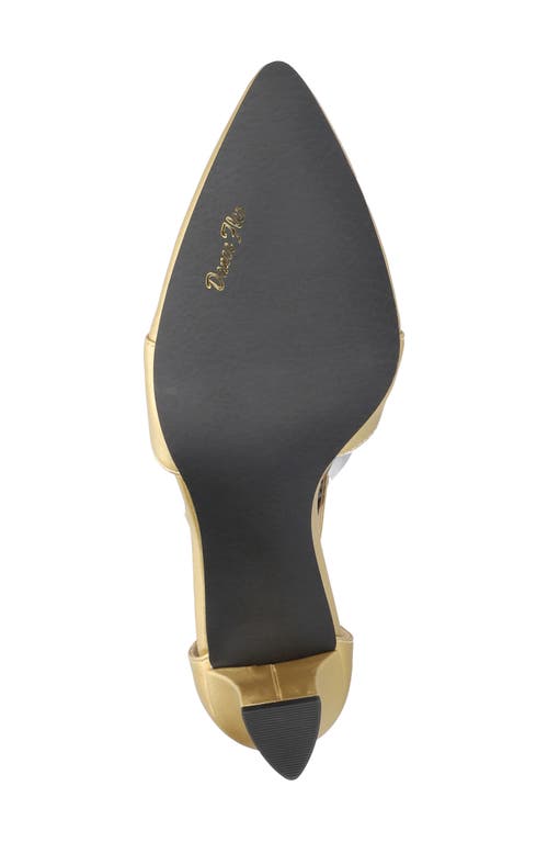 Easy Street Women's Elegance Cross Strap Front Pumps In Gold Satin