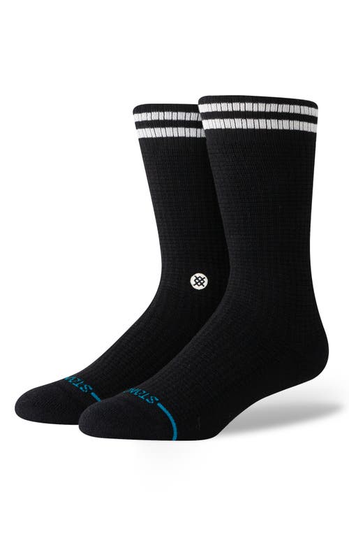 Stance Waffles & Butter Cotton Blend Crew Socks In Black