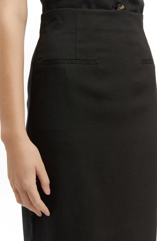 Shop Bardot Rhee High Waist Midi Skirt In Black