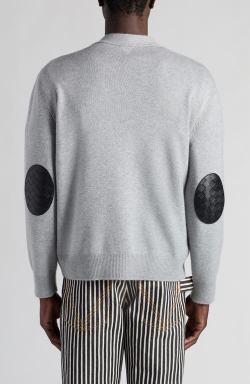 Bottega Veneta Grey Cashmere Cardigan In Light Grey Melange