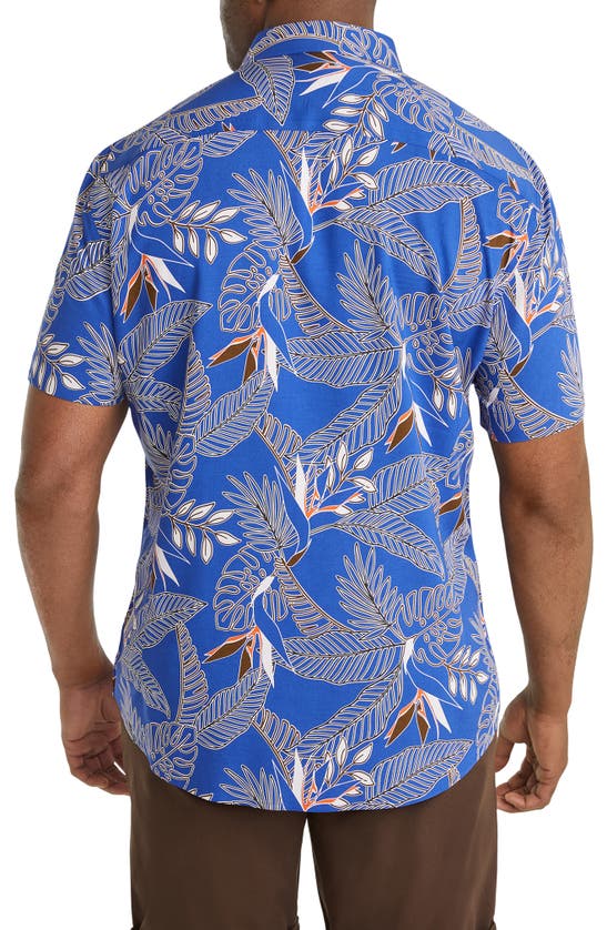 Shop Johnny Bigg Java Tropical Short Sleeve Button-up Shirt In Santorini