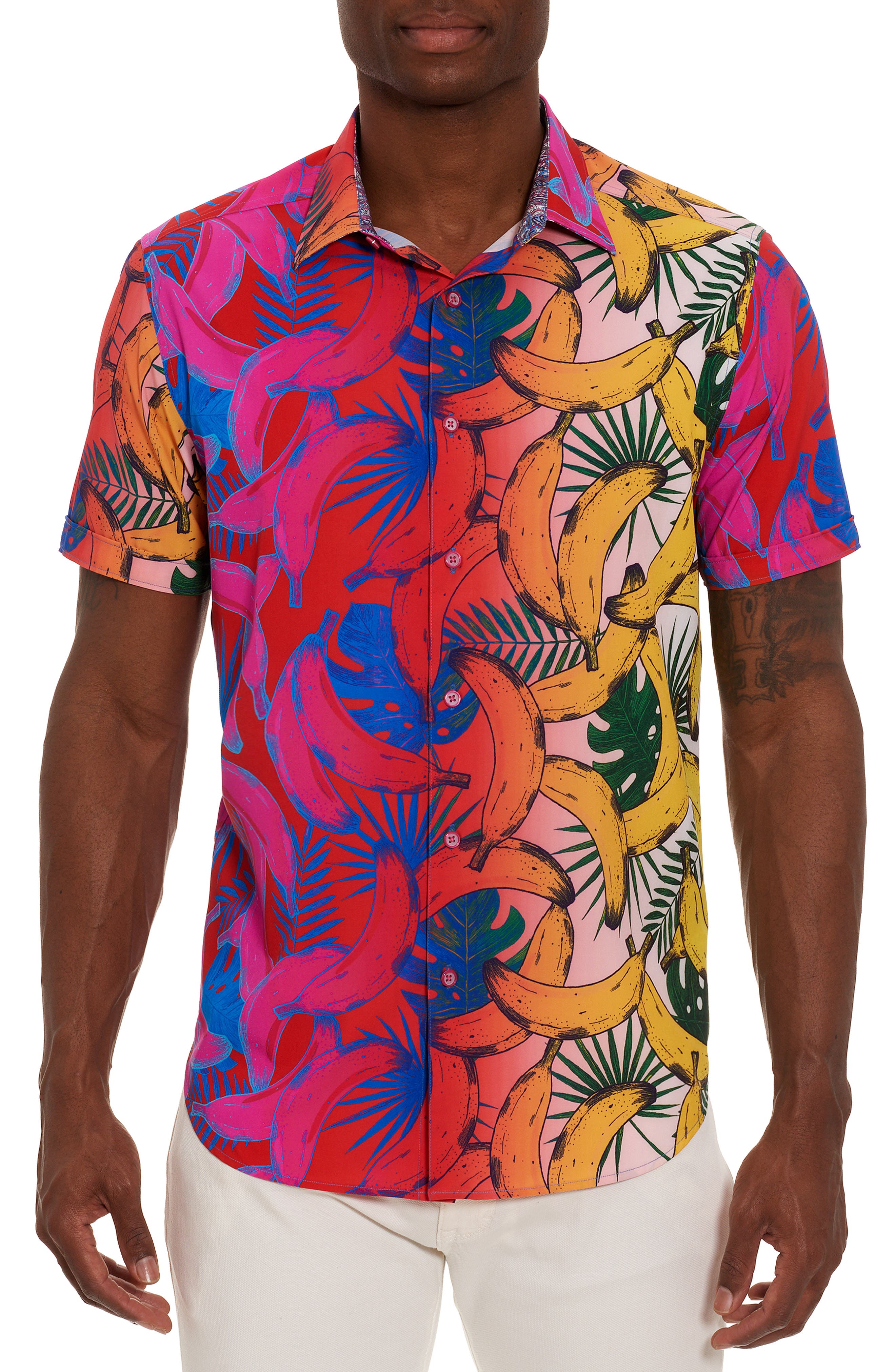 Chemise Homme Robert Graham Grande Taille L - Coupe Slim Fit En Coton Neuve Avec Étiquettes