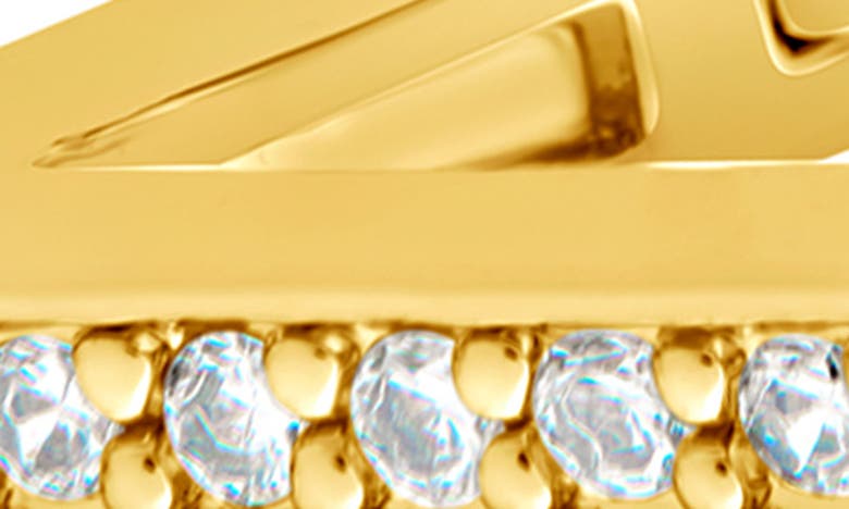 Sterling Forever Katalina Cubic Zirconia Hoop Earrings In Gold