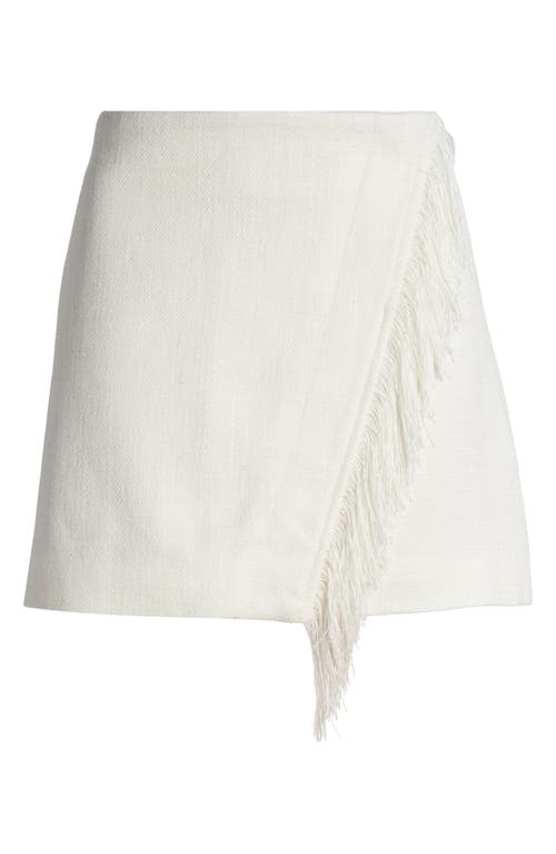 A.l.c . Kelley Linen Blend Wrap Miniskirt In Cream