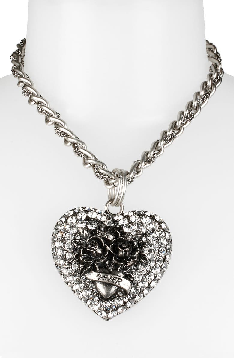 Betsey Johnson 'Black Label' Heart Pendant Necklace | Nordstrom