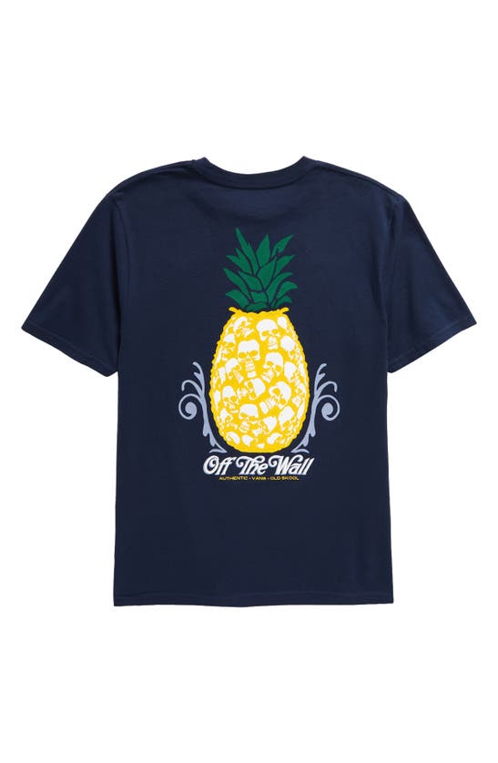 Shop Vans Kids' Pineapple Skull Graphic T-shirt In Dress Blues
