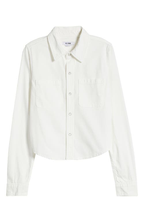 Shop Re/done Pocket Denim Shirt In White