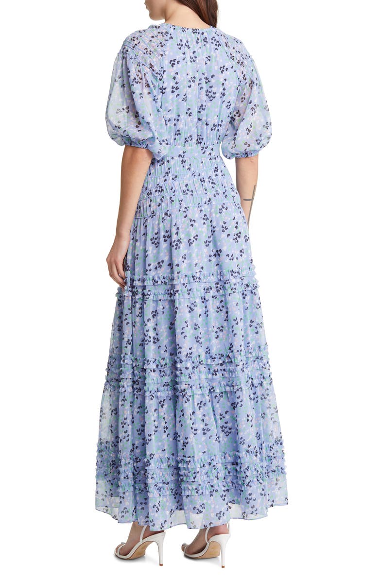 Ted Baker London Blakeli Floral Smocked Puff Sleeve Dress | Nordstrom