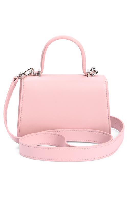 Shop Versace Medusa 95 Leather Top Handle Bag In Dusty Rose-palaldium