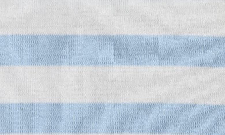 Shop Givenchy Stripe Yoke Slim Fit Cotton T-shirt In White/ Light Blue