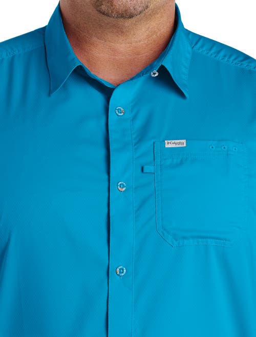 Shop Columbia Big & Tall Pfg Slack Tide Camp Shirt In Ocean Blue