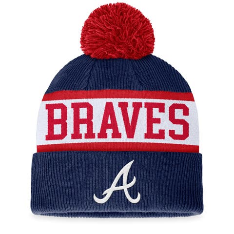 Men's Fanatics Branded Navy/Red Atlanta Braves Stacked Logo Flex Hat
