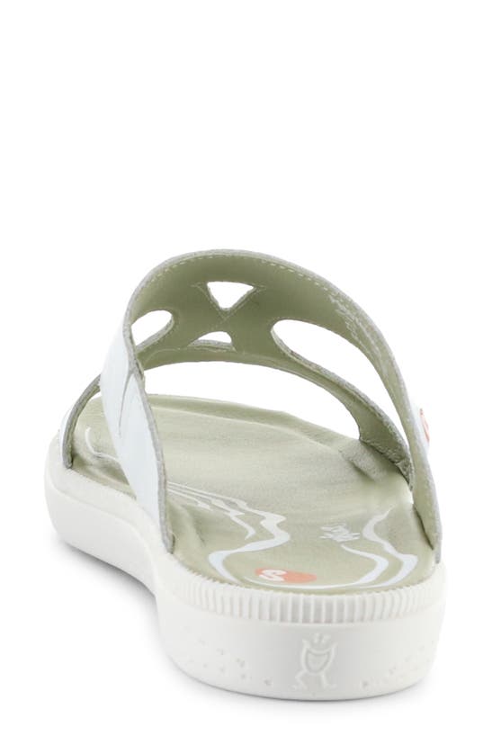 Shop Softinos By Fly London Inbe Slide Sandal In White Smooth