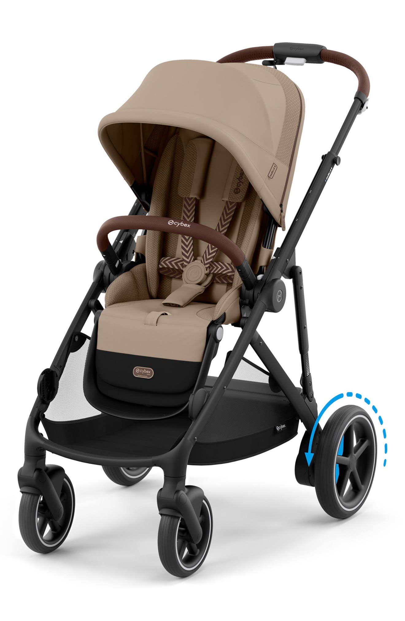 CYBEX e-Gazelle S Stroller in Black/Almond Beige 