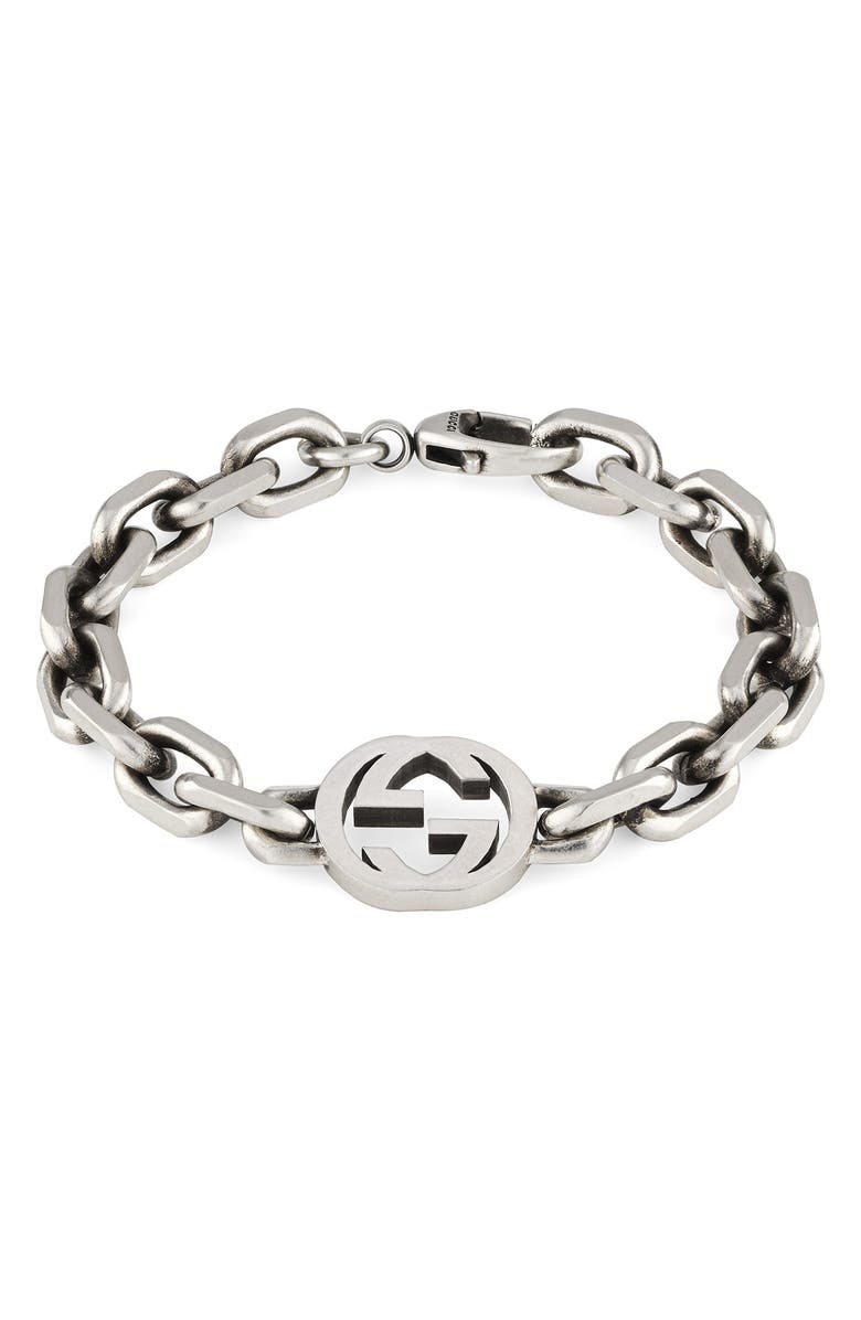 Gucci Men's Interlocking G Silver Bracelet | Nordstrom
