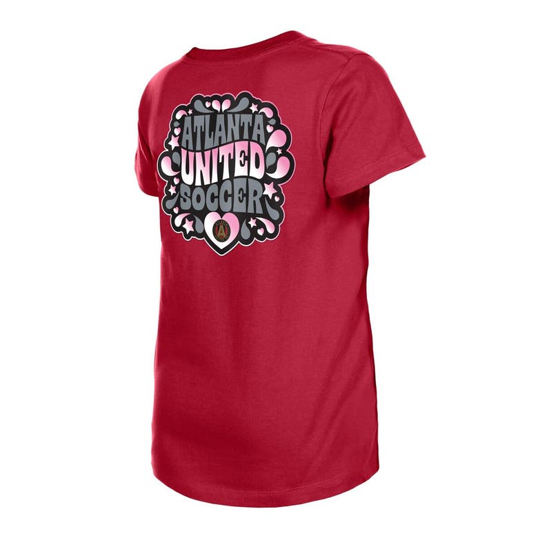 Shop 5th And Ocean By New Era Girls Youth 5th & Ocean By New Era Red Atlanta United Fc Color Changing T-shirt