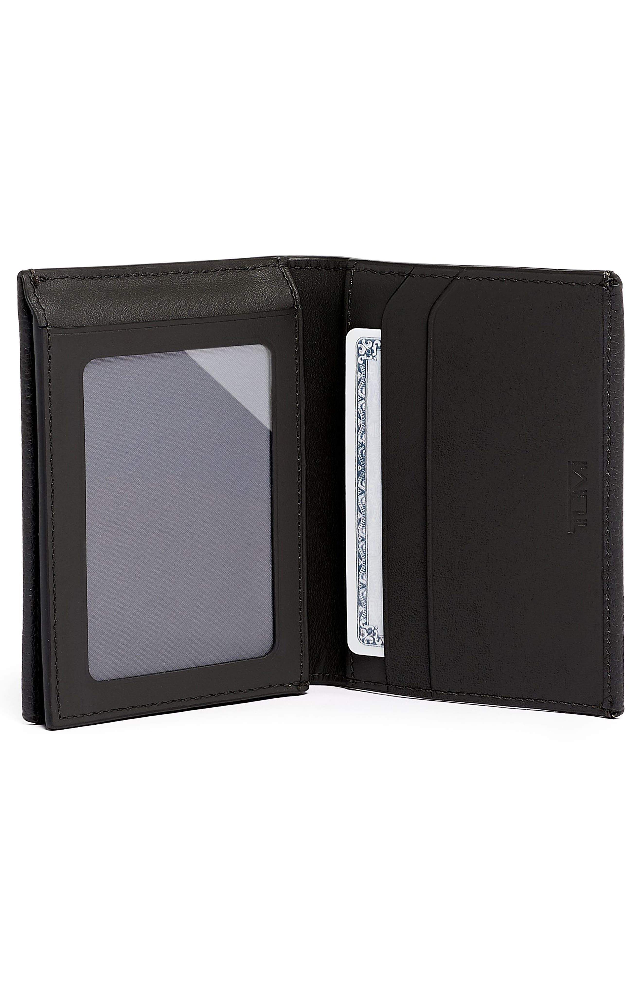 Tumi L-Fold Leather Wallet in Grey Texture | Smart Closet