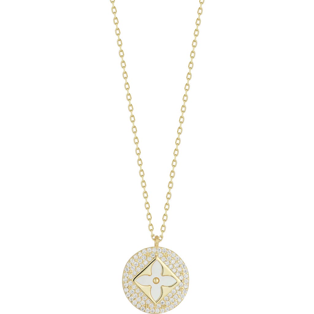Sphera Milano Clover Pendant Necklace In Gold/ivory