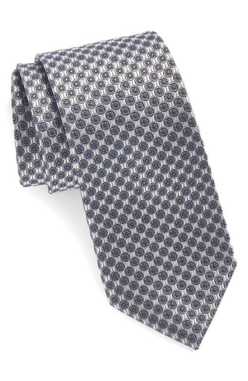 Shop Nordstrom Medallion Silk Tie In Silver