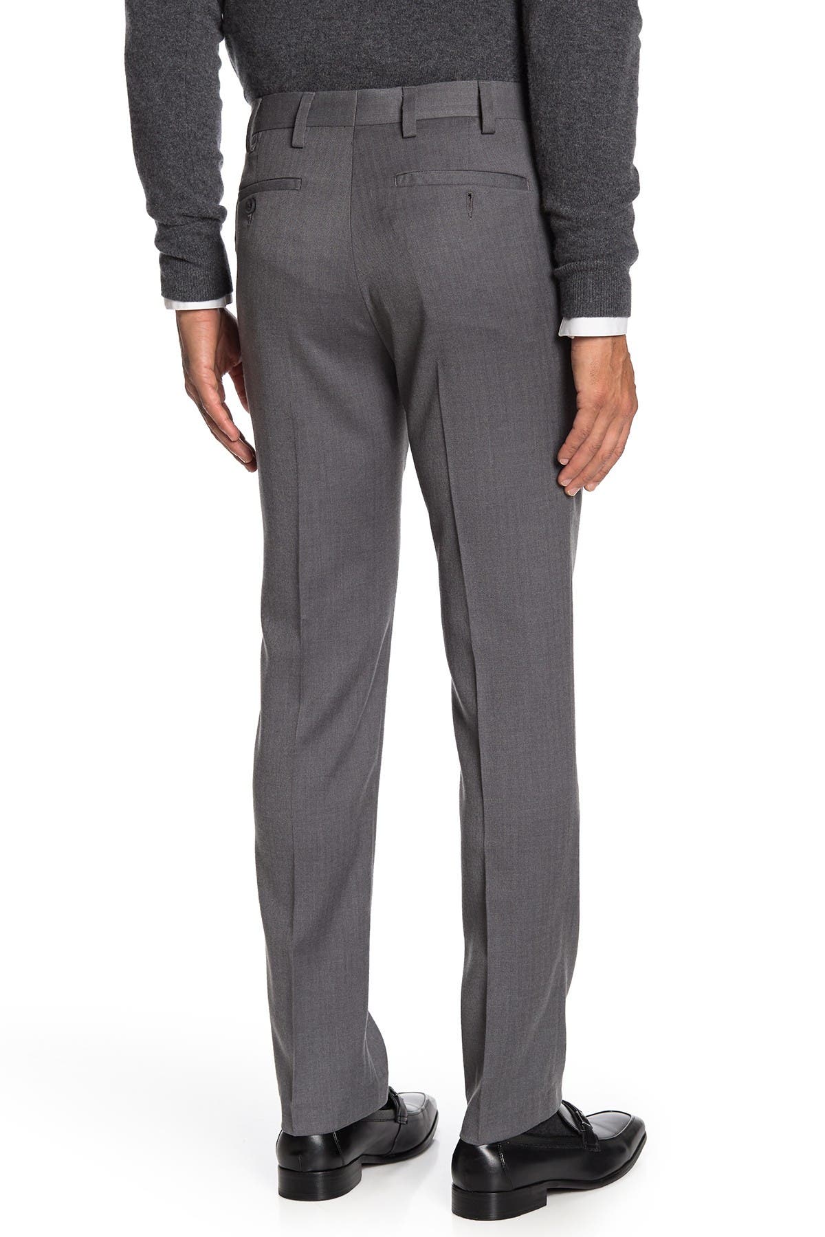 Louis Raphael Pants Louis Raphael Mini Herringbone Slim Fit Pants In Dark Grey1 | ModeSens