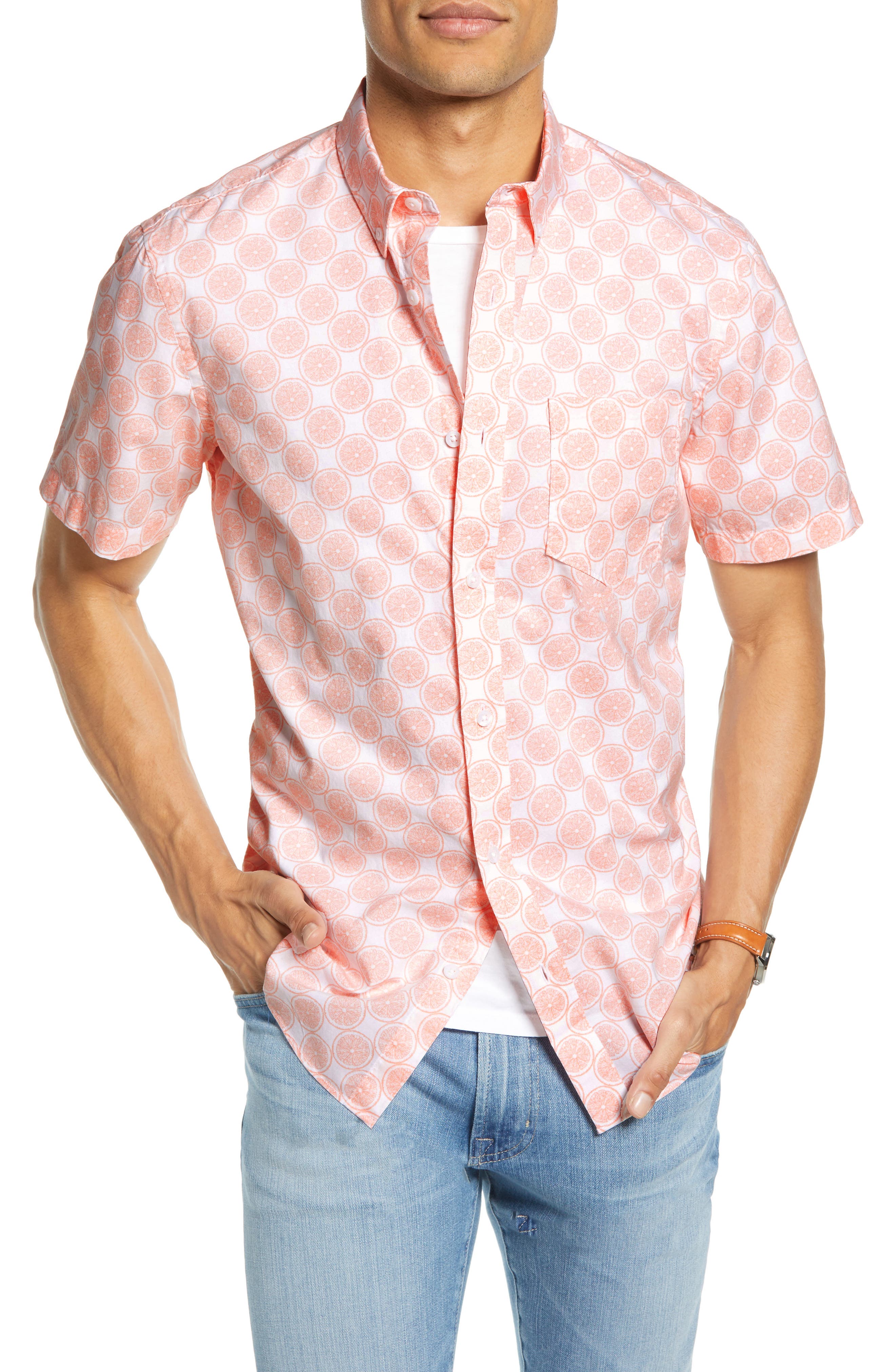 1901 Slim Fit Short Sleeve Button-Down Sport Shirt