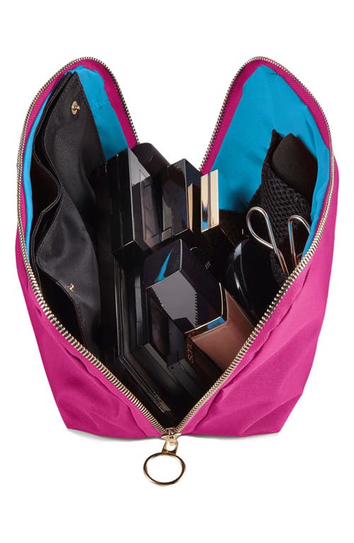 Shop Kusshi Vacationer Makeup Brush Organizer In Hot Pink/teal