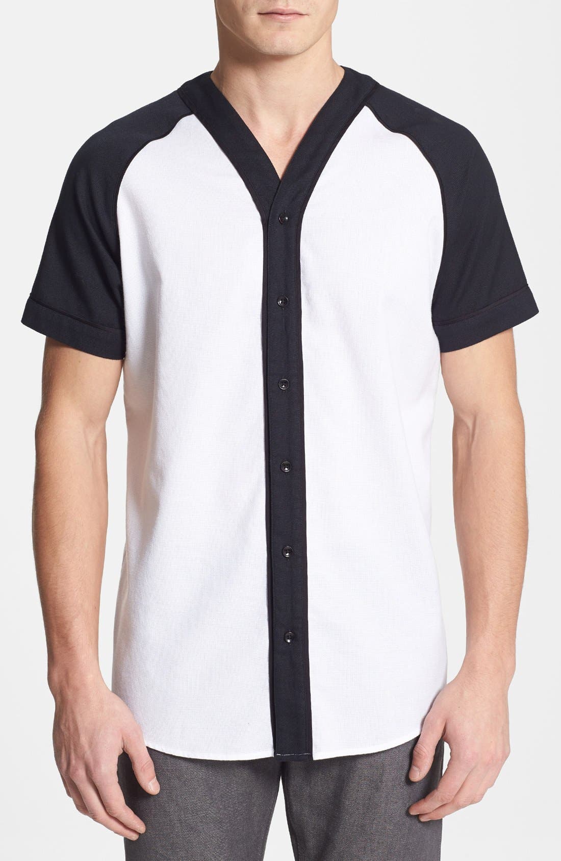 Topman Classic Fit Short Sleeve Baseball Shirt Nordstrom