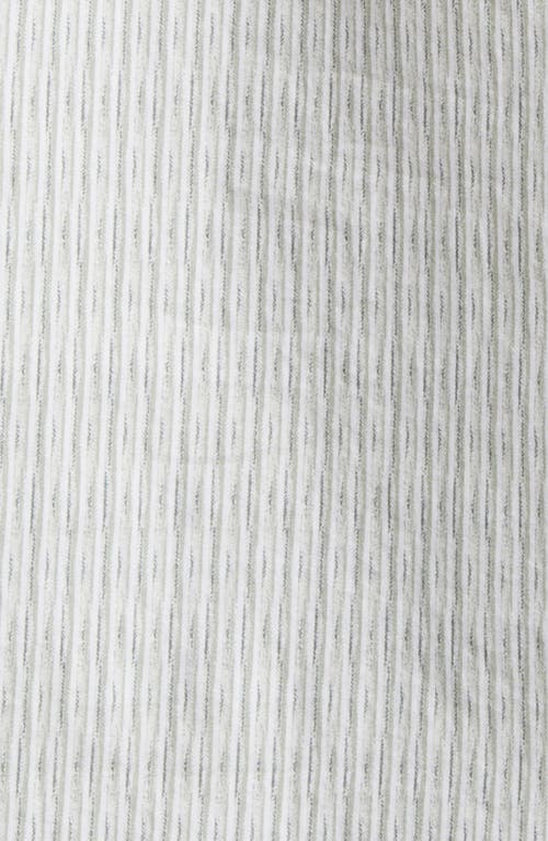 Robert Barakett Bass Stripe Short Sleeve Button-up Shirt In Light Olive