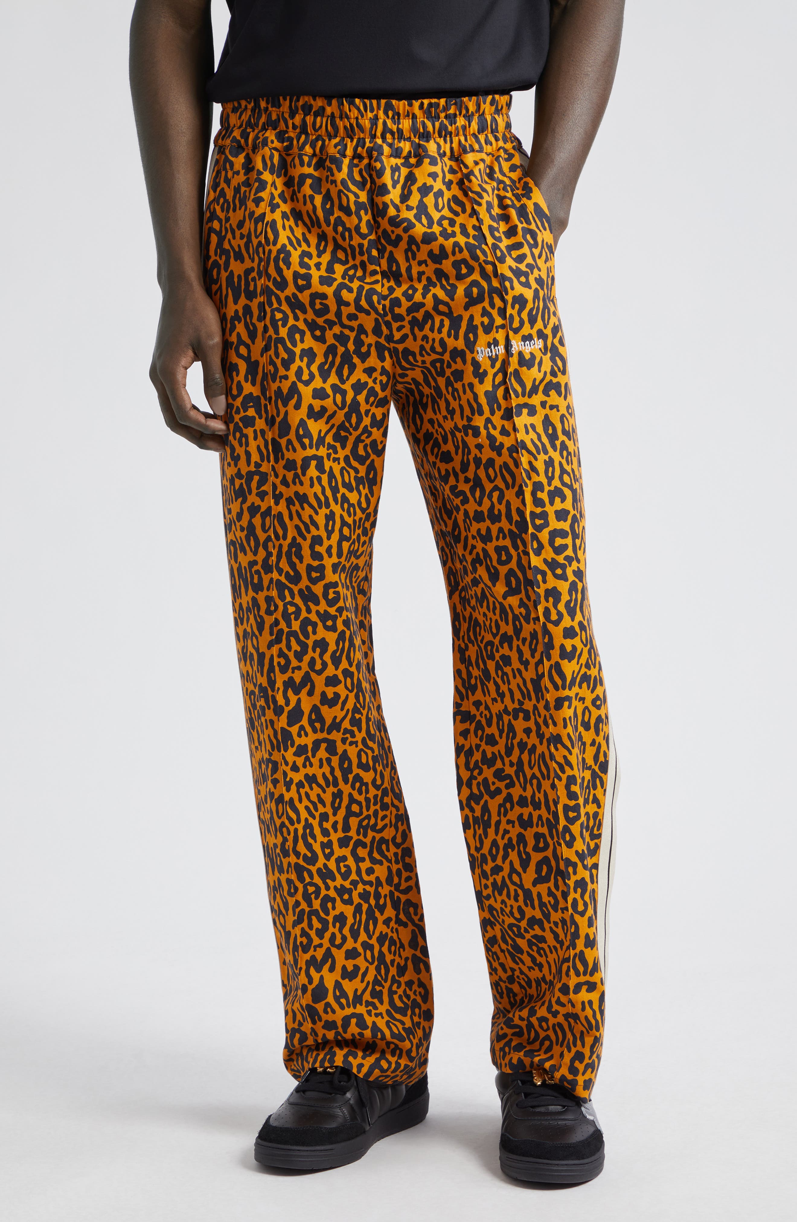 AMI Paris snakeskin-print trousers - Brown