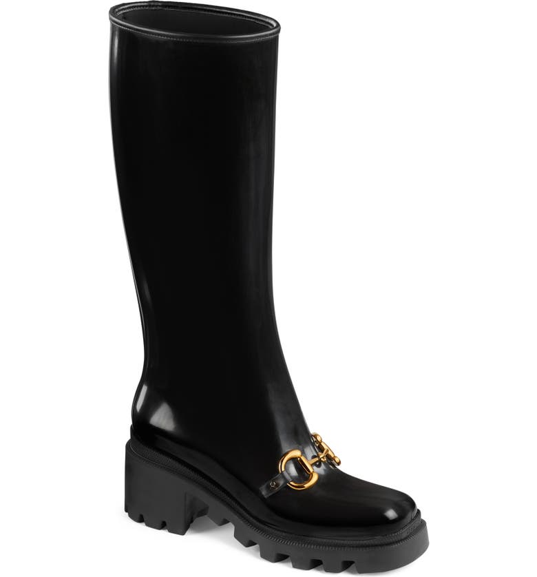 Gucci Trip Lug Knee High Rain Boot | Nordstrom