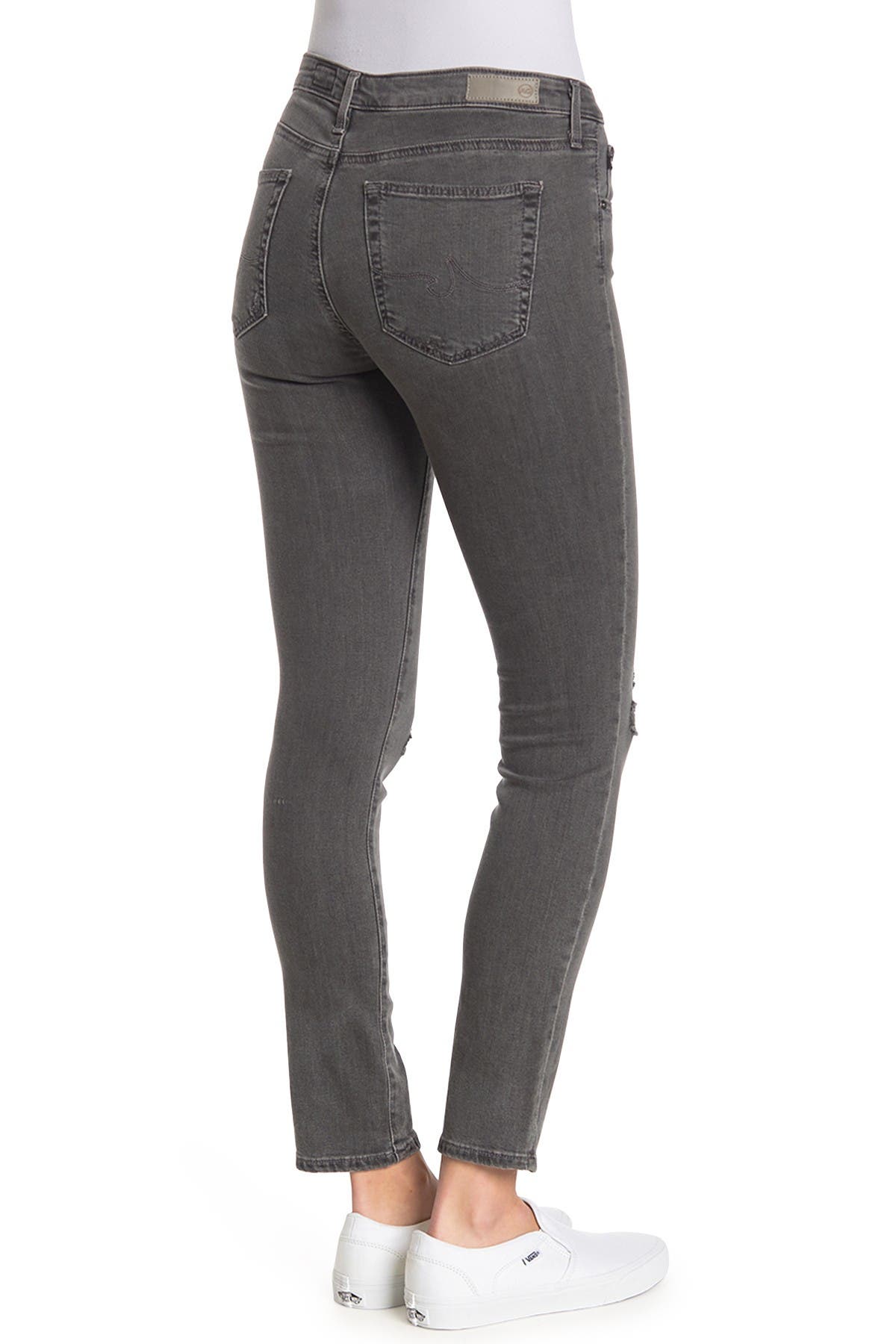 Ag Prima High Waist Ankle Crop Slim Jeans In Dark Grey4