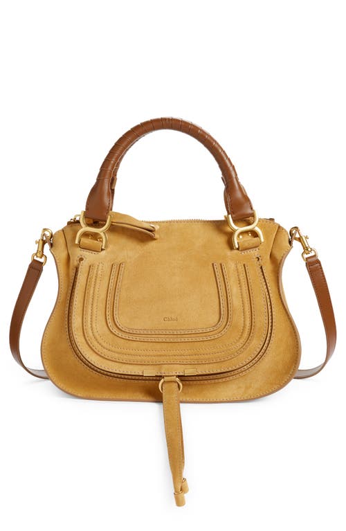 Chloé Medium Marcie Suede Satchel in Safari Gold at Nordstrom