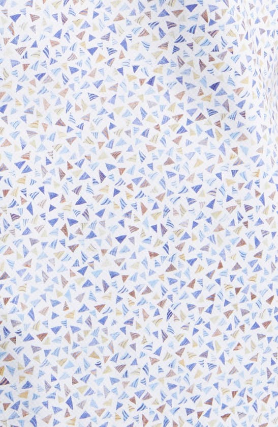 Bugatchi Men's Ooohcotton Miles Geometric Short-sleeve Shirt In Sand