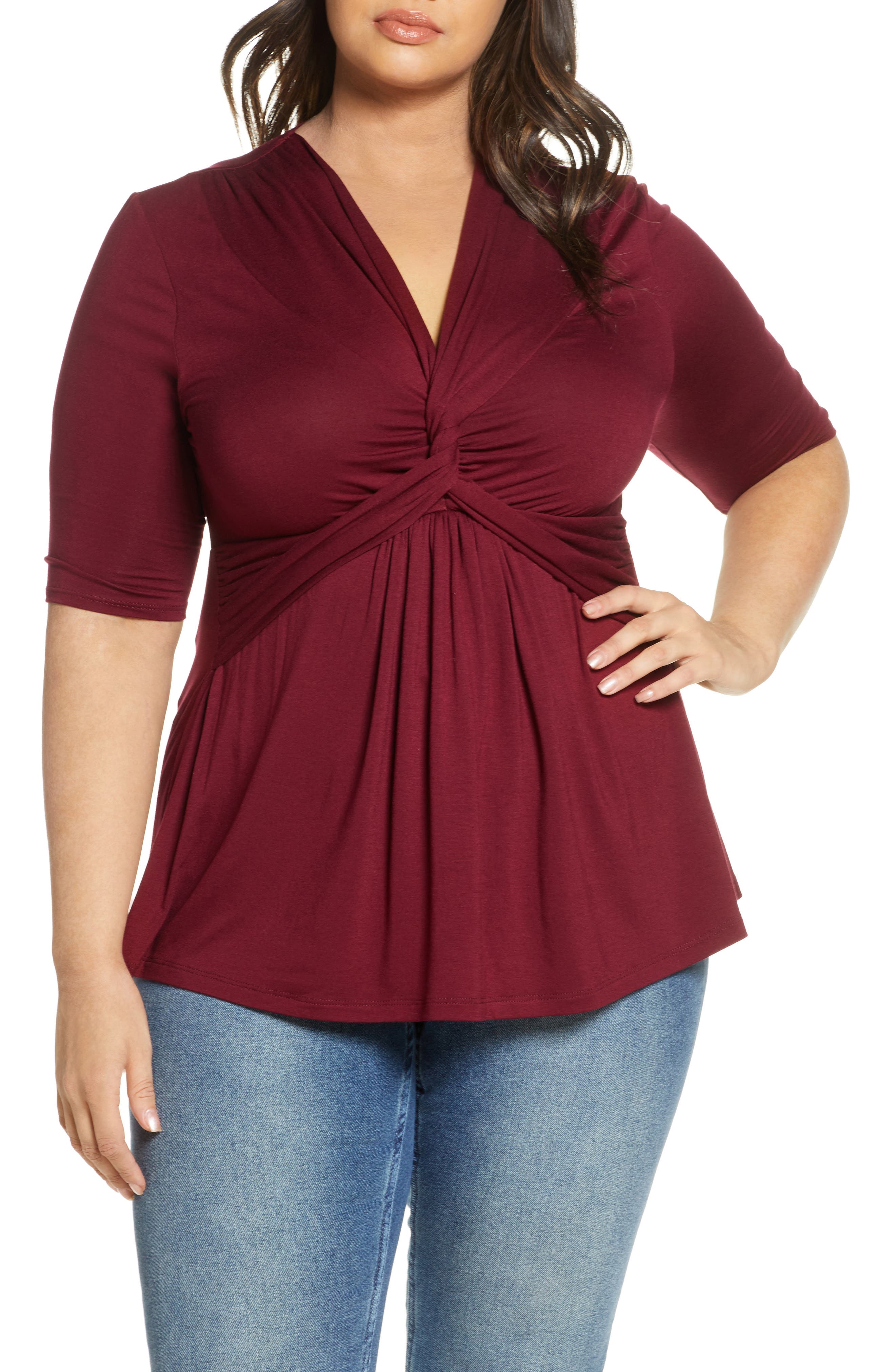 plus size maroon shirt